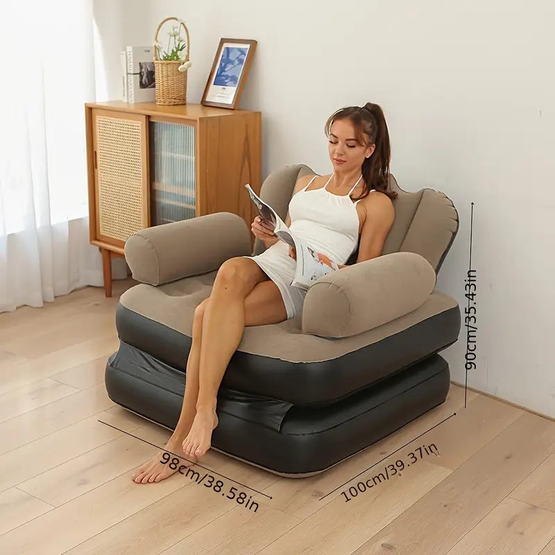 سرير و كرسي2في1 قابل للنفخ