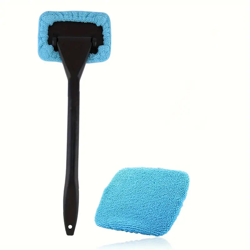 Car windshield window cleaning brush with long handle