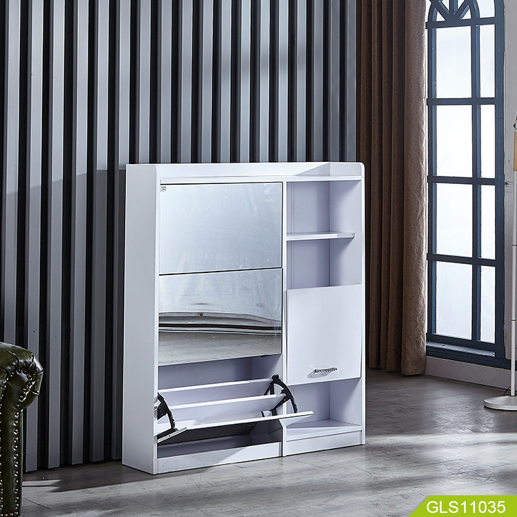 خزانة تخزين أحذية خشبية