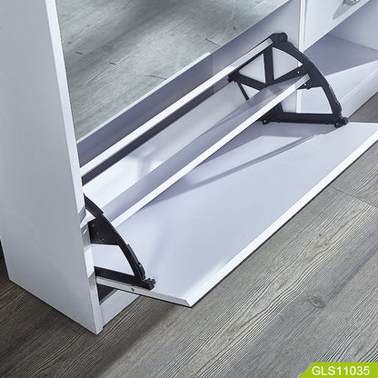 خزانة تخزين أحذية خشبية