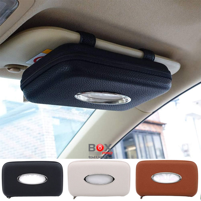 BoxPro-10 luxury leather car tissue box from