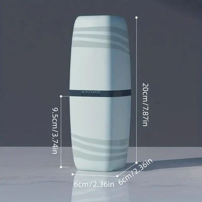 Portable toothbrush and toothpaste holder