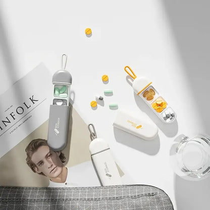 Portable mini pill organizer