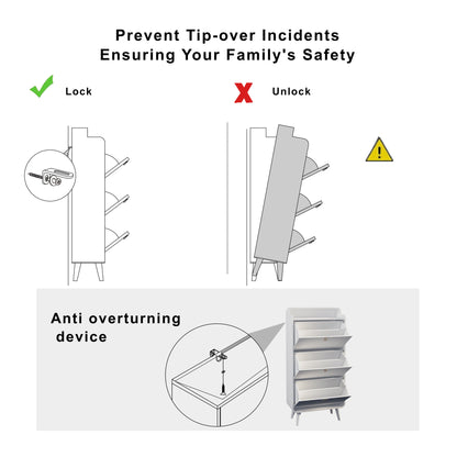 خزانة أحذية كبيرة بثلاثة أدراج