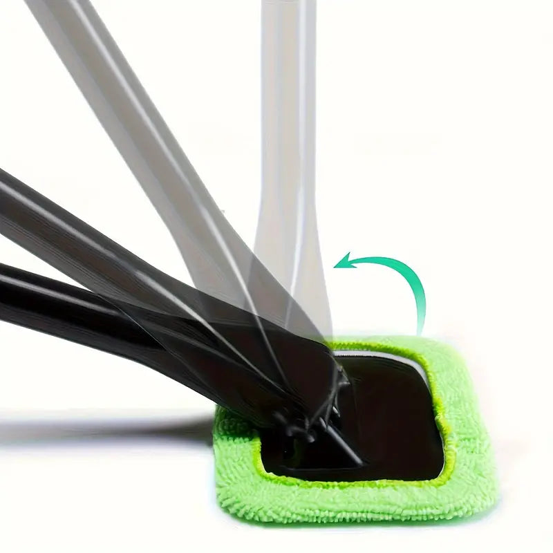 Car windshield window cleaning brush with long handle