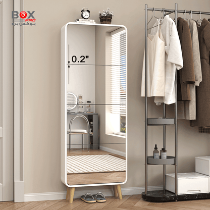 Large shoe cabinet with mirror