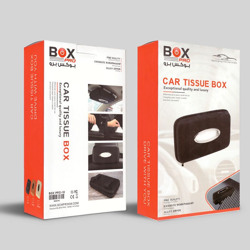 BoxPro-10 luxury leather car tissue box from