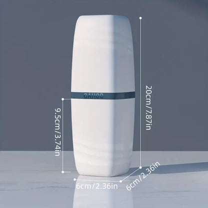 Portable toothbrush and toothpaste holder