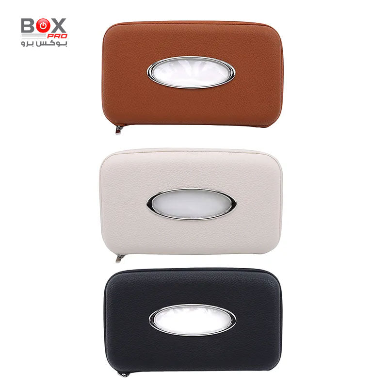 BoxPro-10 luxury leather car tissue box from