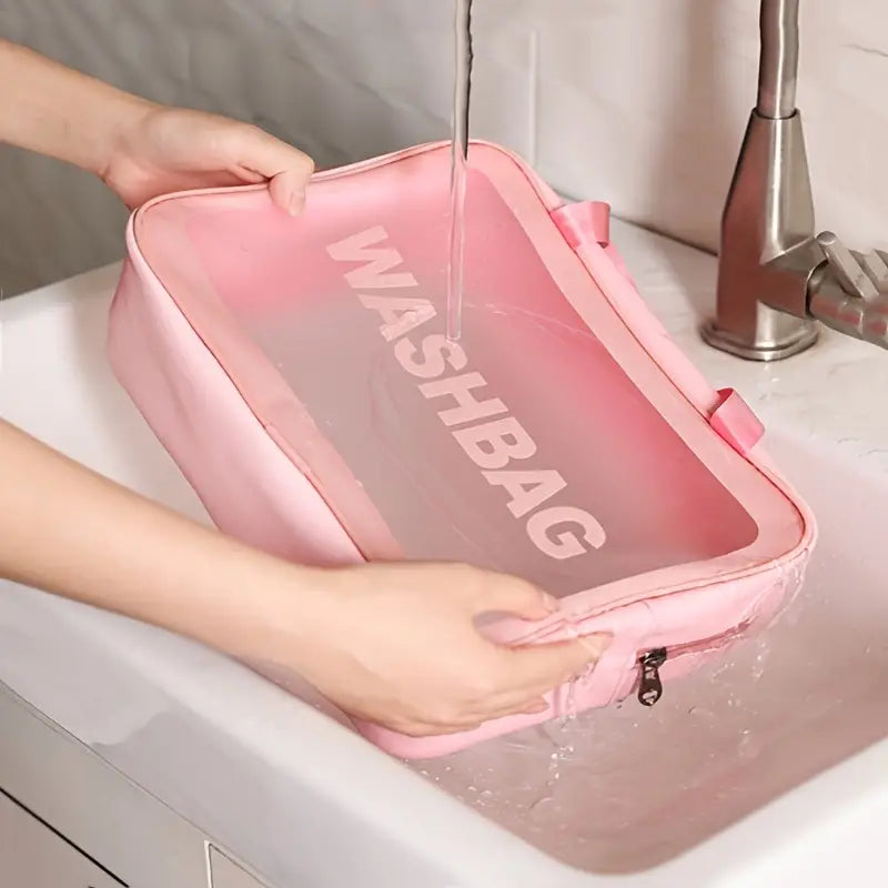 Waterproof portable cosmetic bag