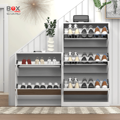 خزانة أحذية مع مرآة طولية