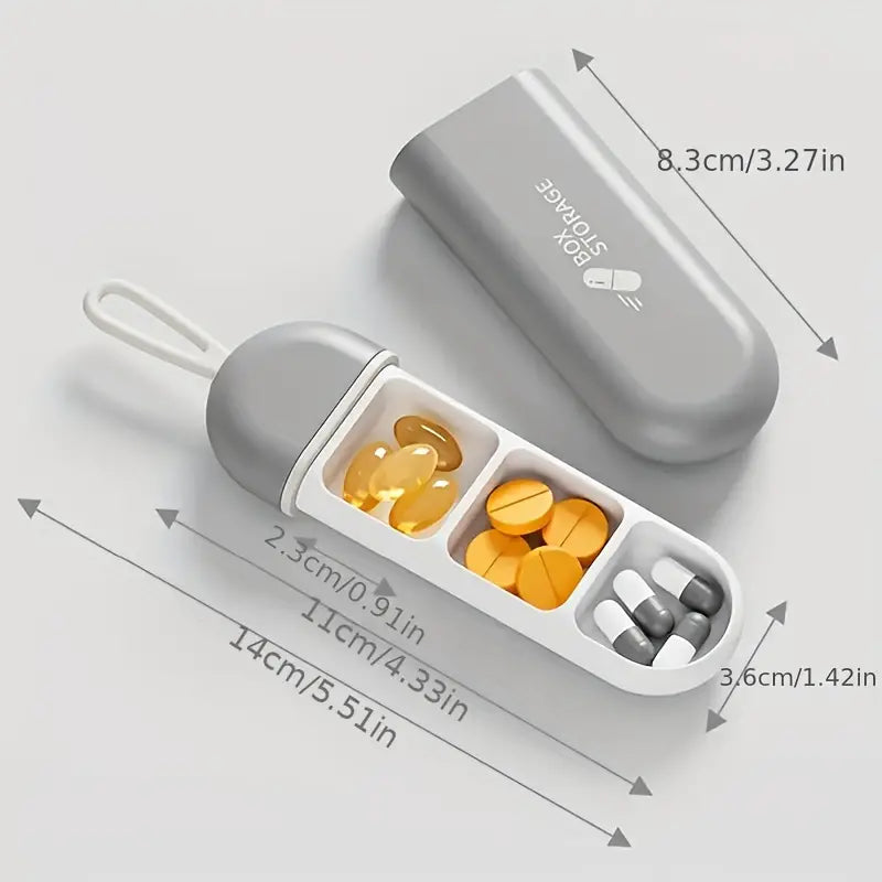 Portable mini pill organizer