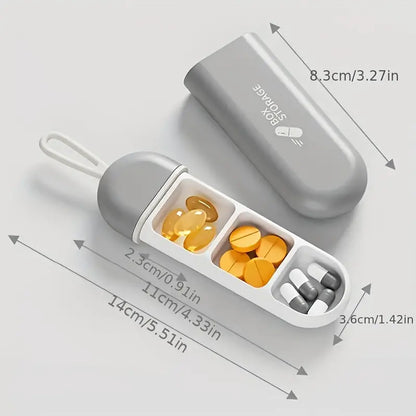 Portable mini pill organizer