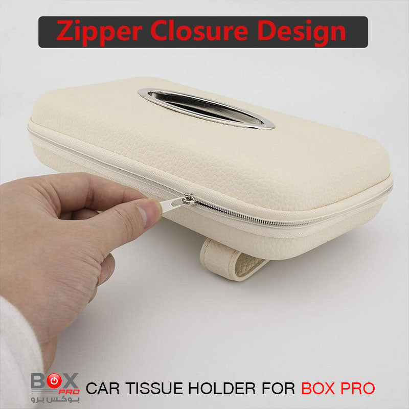 BoxPro-10 luxury leather car tissue box from