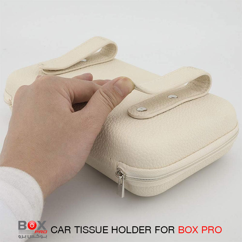 BoxPro-10 luxury leather car tissue box from