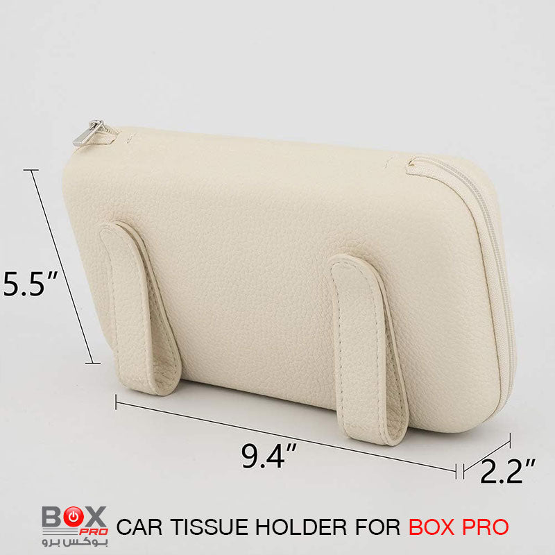 BoxPro-10 luxury leather car tissue box from