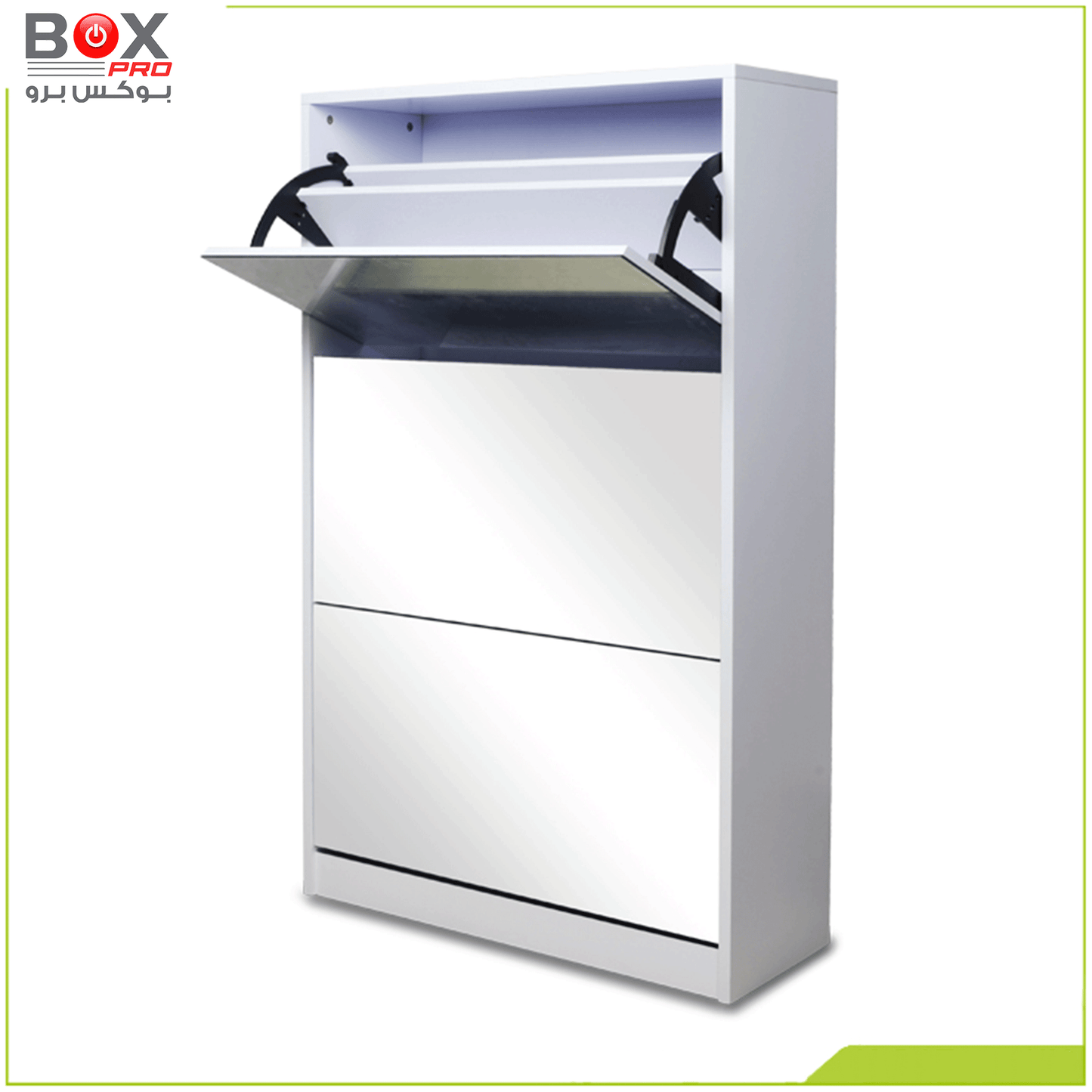 خزانة أحذية مع مرآة 3 طبقات