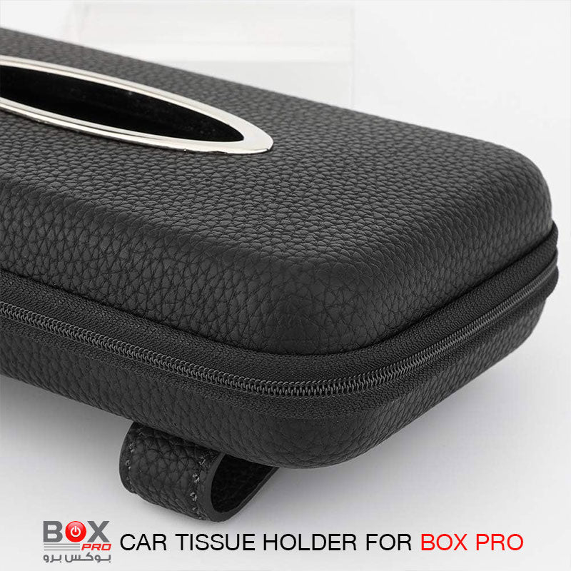 BoxPro-10 luxury leather car tissue box from