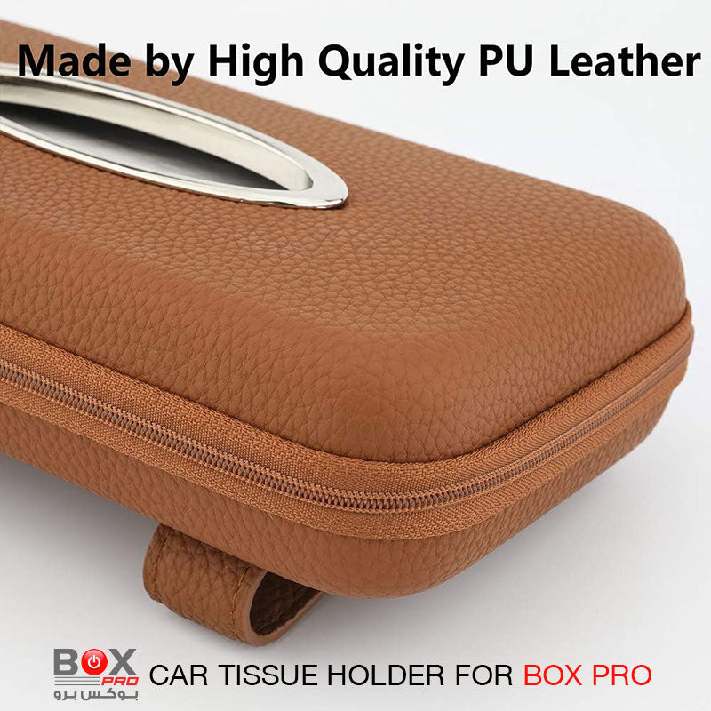 BoxPro-10 luxury leather car tissue box from