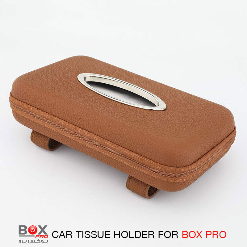 BoxPro-10 luxury leather car tissue box from