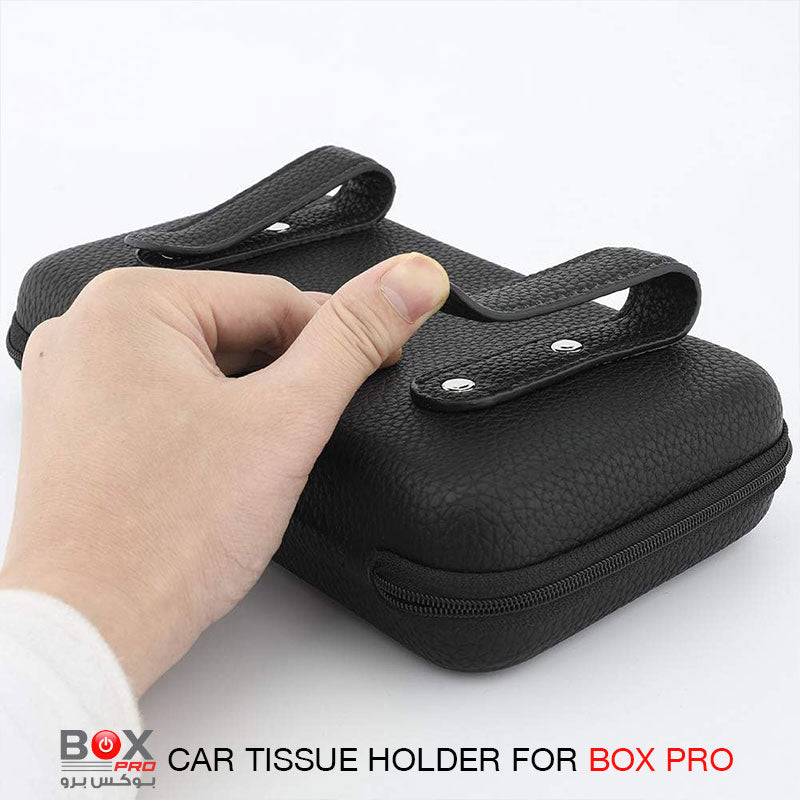 BoxPro-10 luxury leather car tissue box from