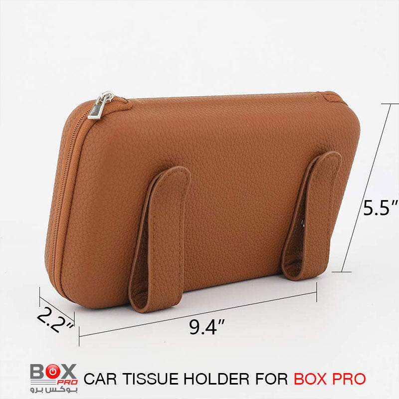 BoxPro-10 luxury leather car tissue box from