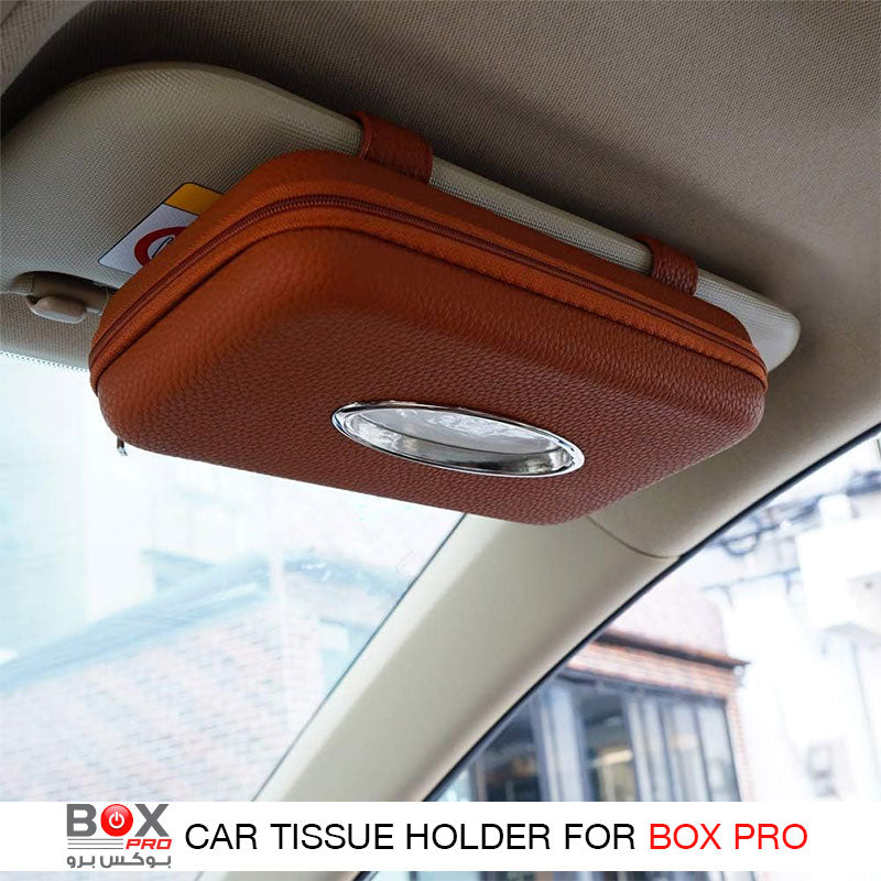 BoxPro-10 luxury leather car tissue box from