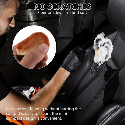 Car interior cleaning brush