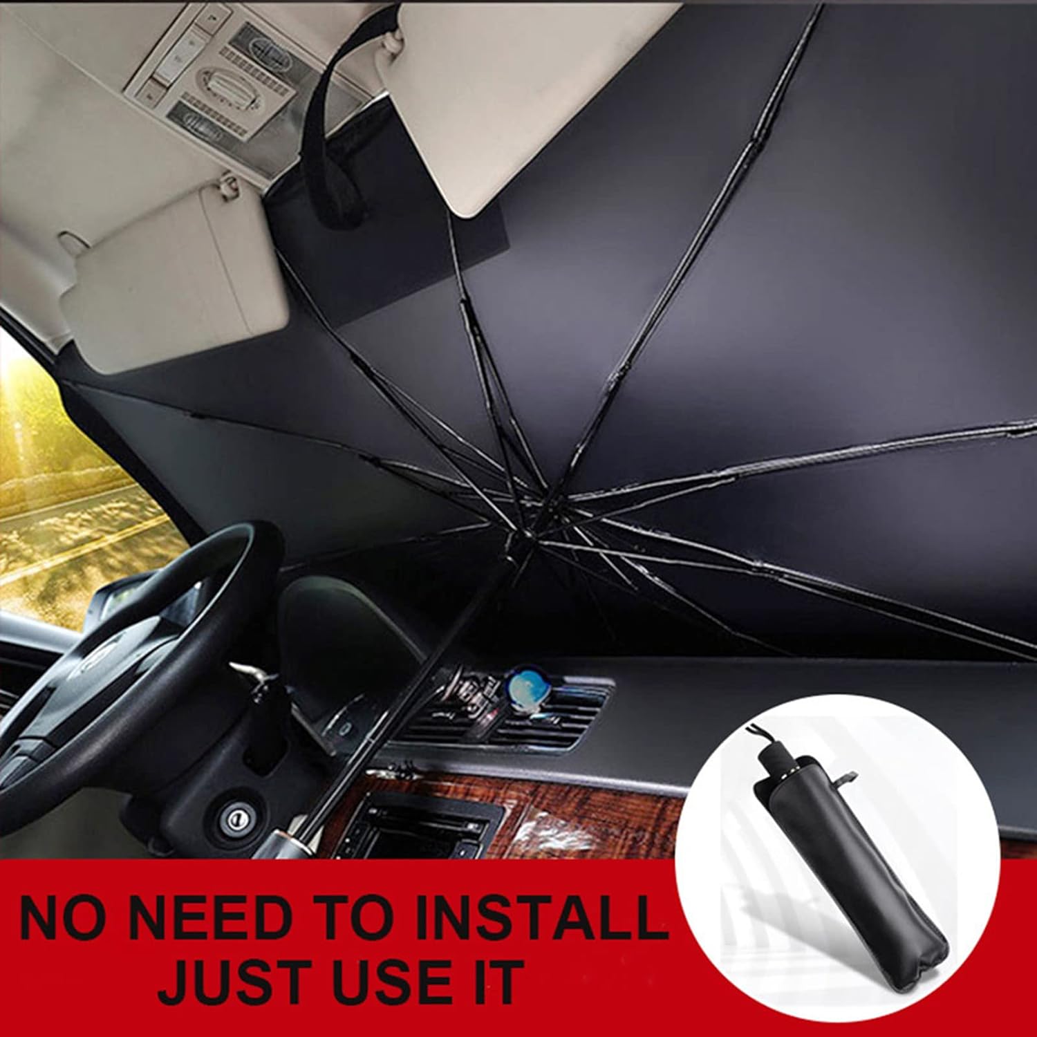 Earldom® Car Windshield Sunshade Umbrella U1