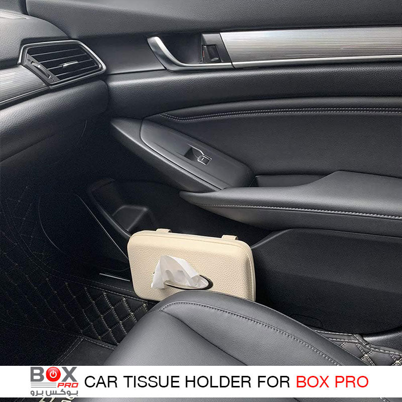 BoxPro-10 luxury leather car tissue box from