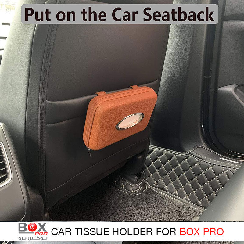 BoxPro-10 luxury leather car tissue box from