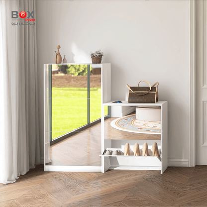 خزانة أحذية مع مرآة طولية