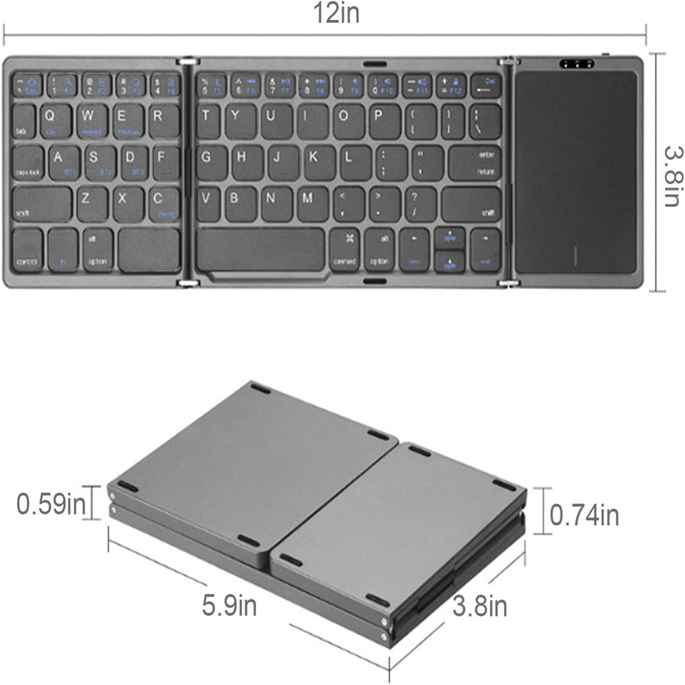 EQ Bluetooth 5.0 Foldable Keyboard