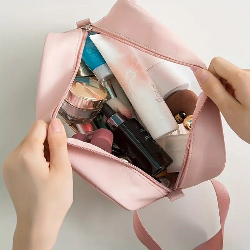 Waterproof portable cosmetic bag