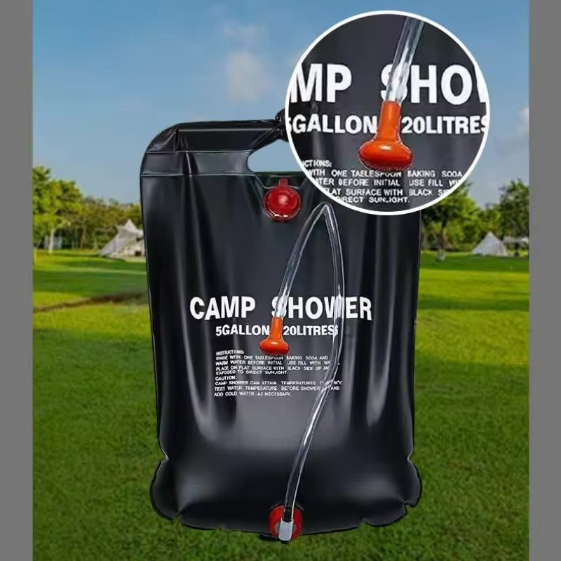 حقيبة المياه سميكة دش التخييم دش تخزين المياه في الهواء الطلق التخييم