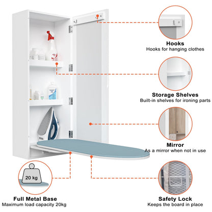 لوح كي مثبت على الحائط مع خزانة تخزين