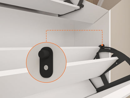 خزانة أحذية كبيرة مع مرآة