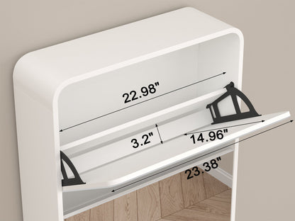 Large shoe cabinet with mirror