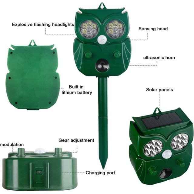 طارد للحيوانات يعمل بالطاقة الشمسية