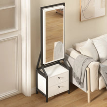 خزانة مجوهرات وماكياج مع مرآة