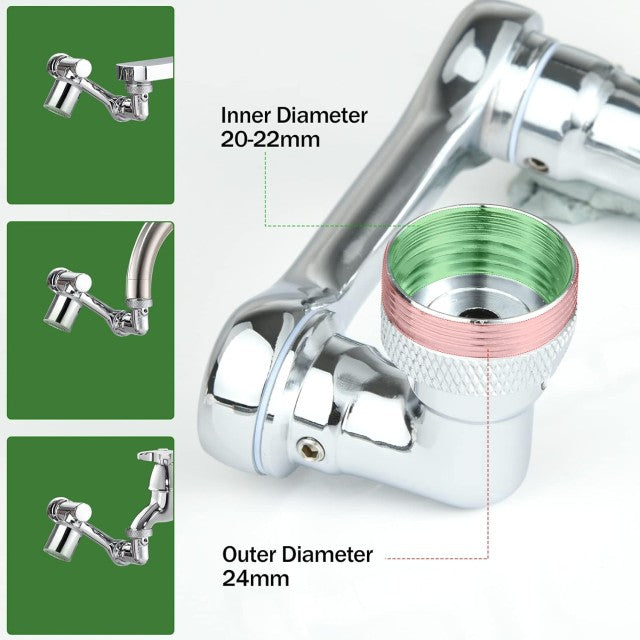 رأس صنبور قابل للدوران متعدد الوظائف