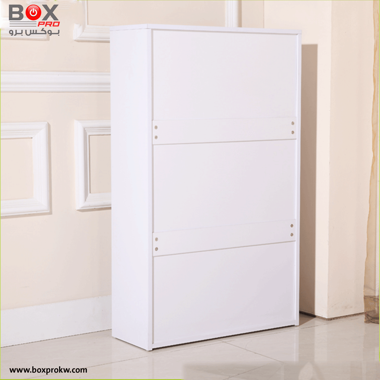 خزانة أحذية مع مرآة 3 طبقات