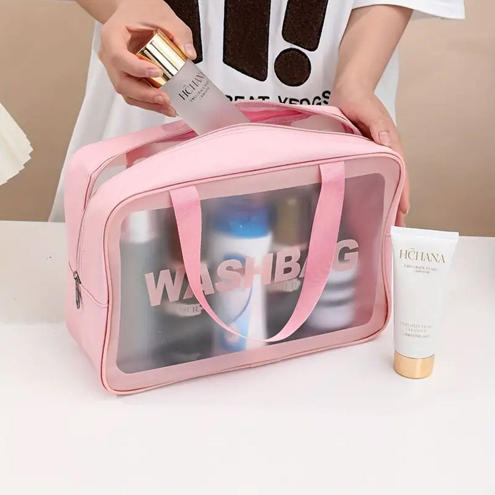 Waterproof portable cosmetic bag