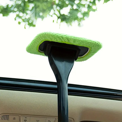 Car windshield window cleaning brush with long handle