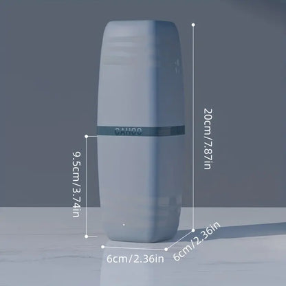 Portable toothbrush and toothpaste holder