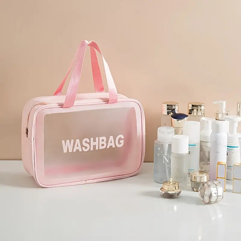 Waterproof portable cosmetic bag