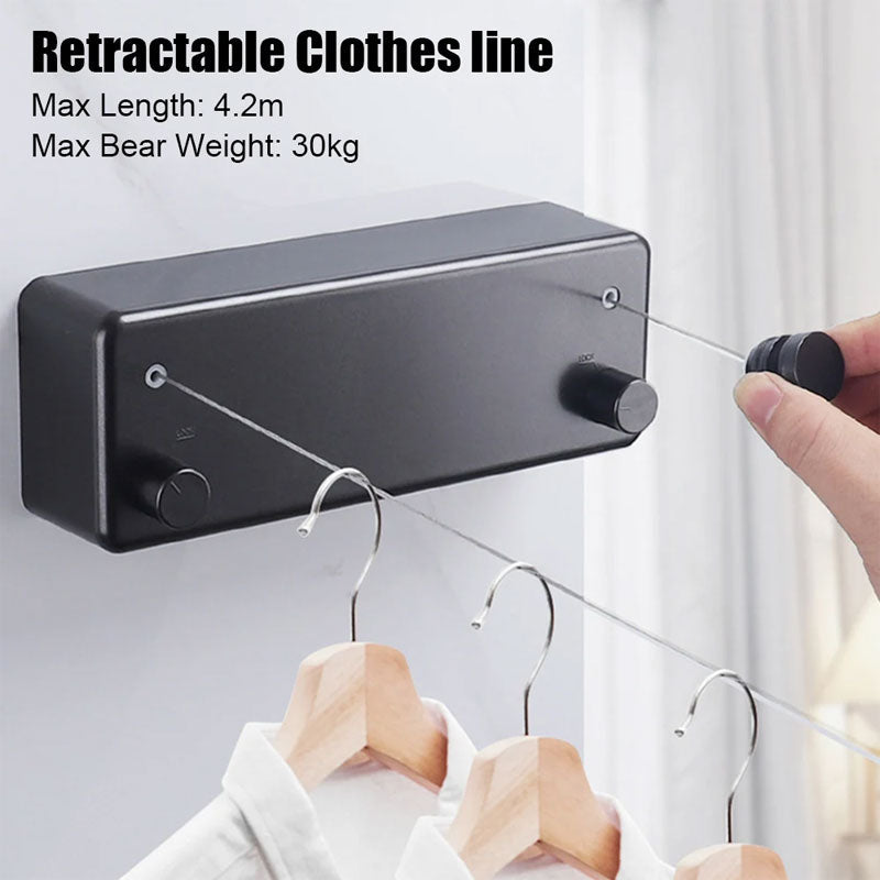 Retractable laundry hanger, 4.2 meters long